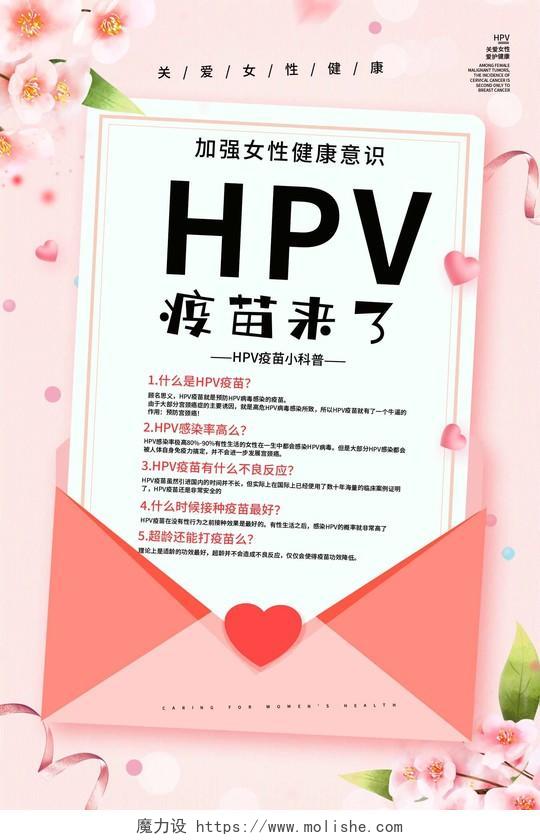 预防宫颈癌疫苗宣传海报国产HPV疫苗宫颈癌宣传海报hpv海报
